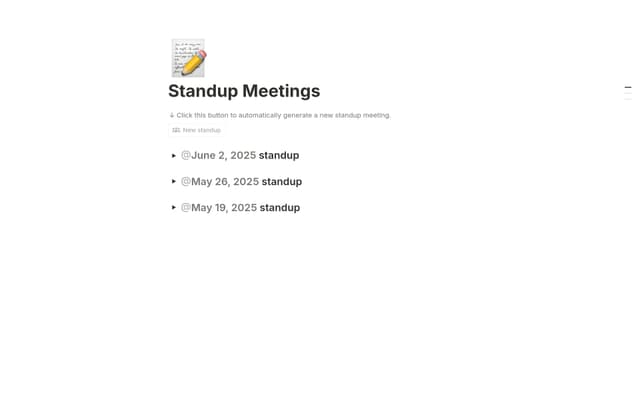 Standup Meeting