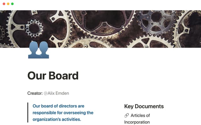 Our board