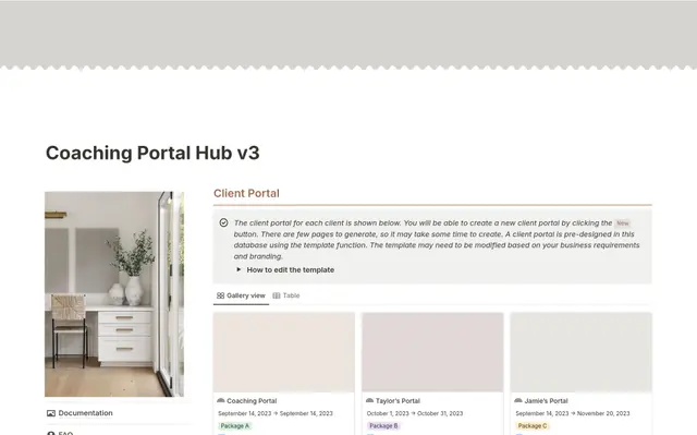 Client Portal : Coaching Edition