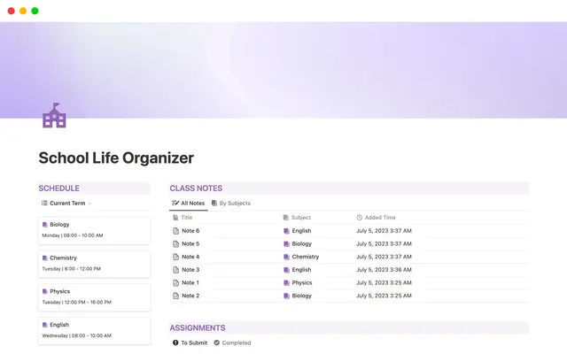 School Life Organizer