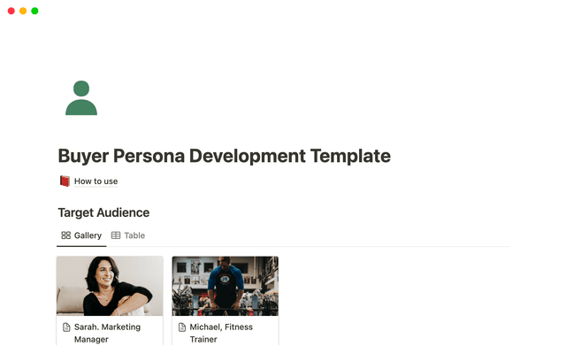 Buyer Persona Development Template